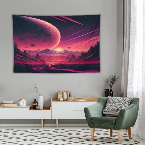 Tapisserie murale coucher de soleil impression 3D finition premium
