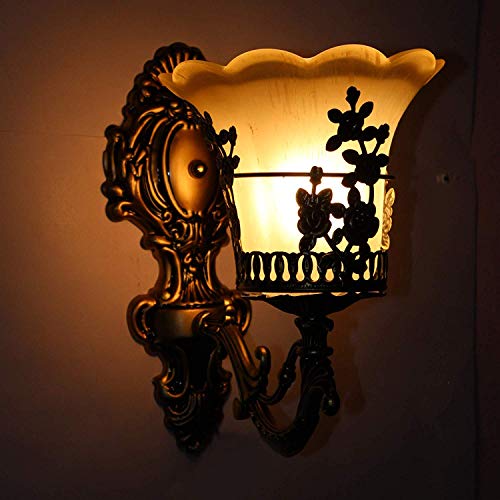 Image of WHITERAY Metal Black Antique Designer Imported Wall Light Wall Lamp for Bedroom, Living Room,Kitchen, Bars, Malls, Besides The Bed, Balcony Home Decoration (1110 Antique (Without Bulb))