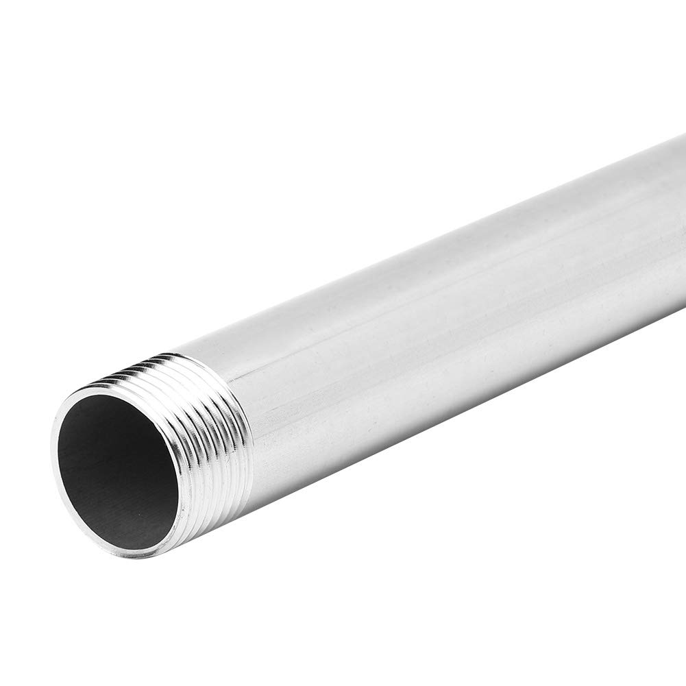 Duokon Edelstahl Rohrverschraubung mit Außengewinde G3/4 männlich, 50 cm, 1 Stück, Silber, für Gas, Wasser, Sanitär, Hardware