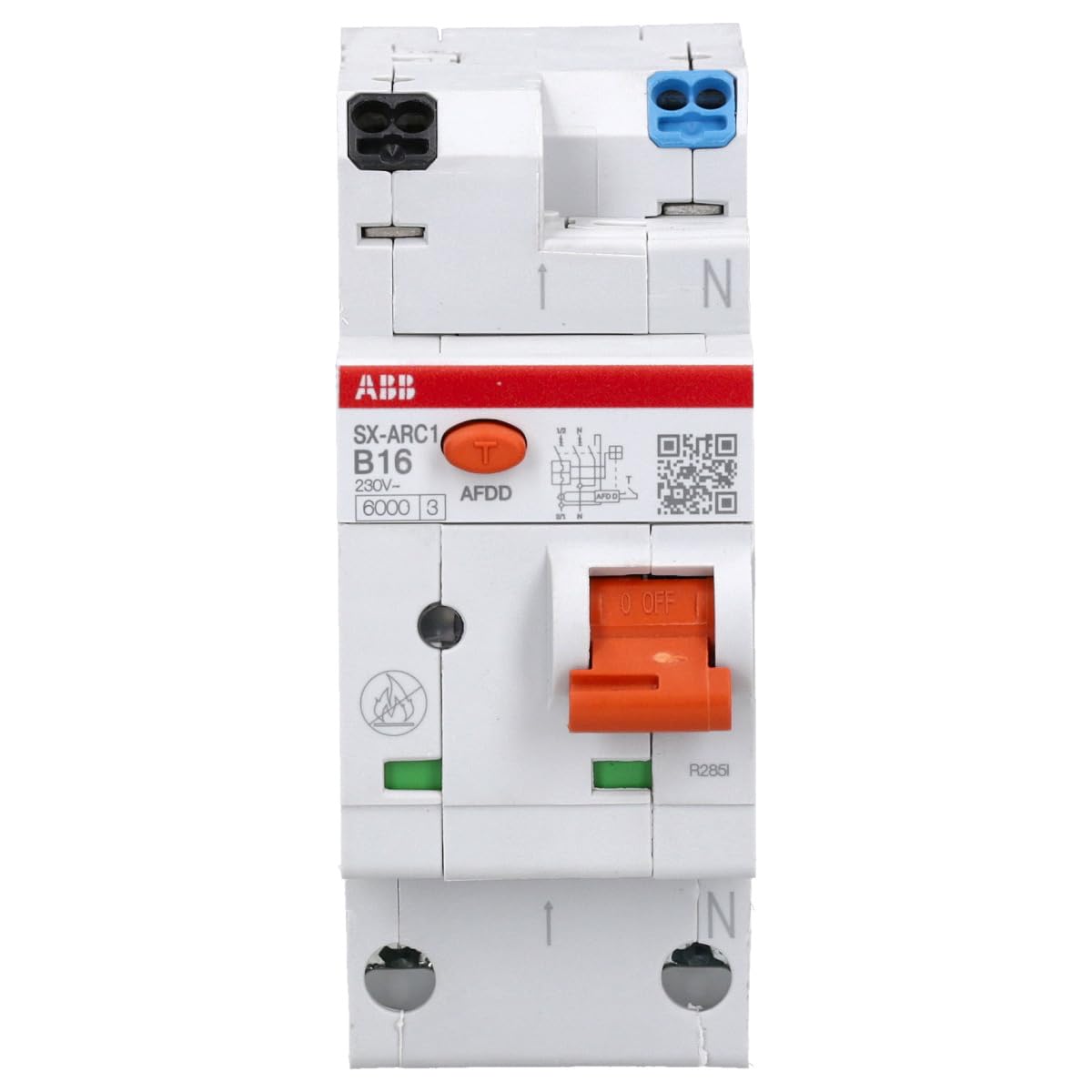 ABB SX-ARC1 B16 AFDD + LS Fehlerlichtbogen-Schutzeinrichtung 16 A B-Charakteristik 1P+N 6 kA 2TE Flexline-Serie Brandschutzschalter für Hutschiene