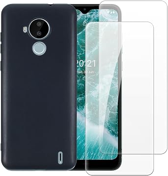 Case and Screen Protector for Nokia C30 - Black