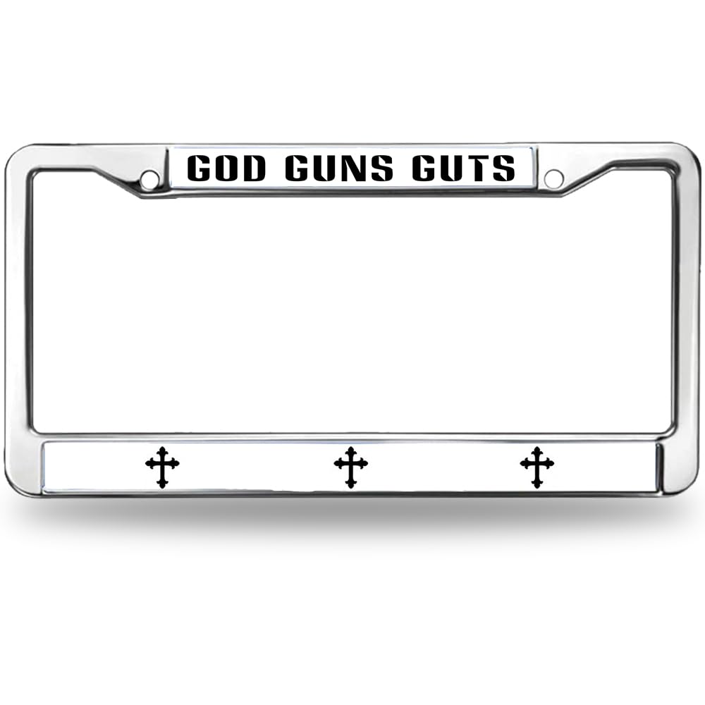 God Power Faith License Plate Frame Patriotic Christian Faith Power Durable License Plate Frame Jesus is Lord Metal