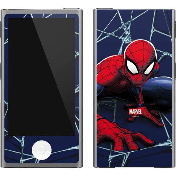 Skinit Decal MP3 Player Skin Compatible with iPod Nano (7th Gen&2012) - Officially Licensed Marvel Spiderman Crawling Spiderman Design
