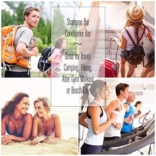 Solid Conditioner Bar, Made With Natural & Organic Ingredients, All Hair Types Including Frizzy Hair, Sulfate-Free, Cruelty-Free & Vegan 2.3 Ounce Bar. (Rosemary & Peppermint) #TOP7