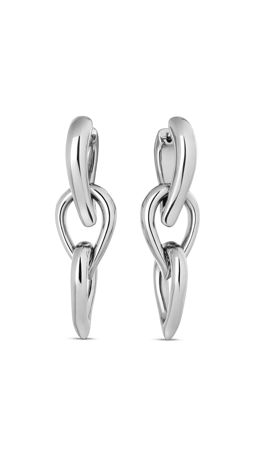 Calvin Klein Womens Ck Sculptured Drops Stainless Steel Earrings