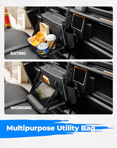 Bolsa de almacenamiento para jaula de rollo UTV KEMIMOTO, dimensiones 13" x 9", bolsa trasera para asiento de 1680D | Compatible con Polaris Ranger/RZR/Pioneer/Talon/Can-Am Defender/Teryx krx4/Mule (solo para vehículos de 4 puertas) miniatura 4