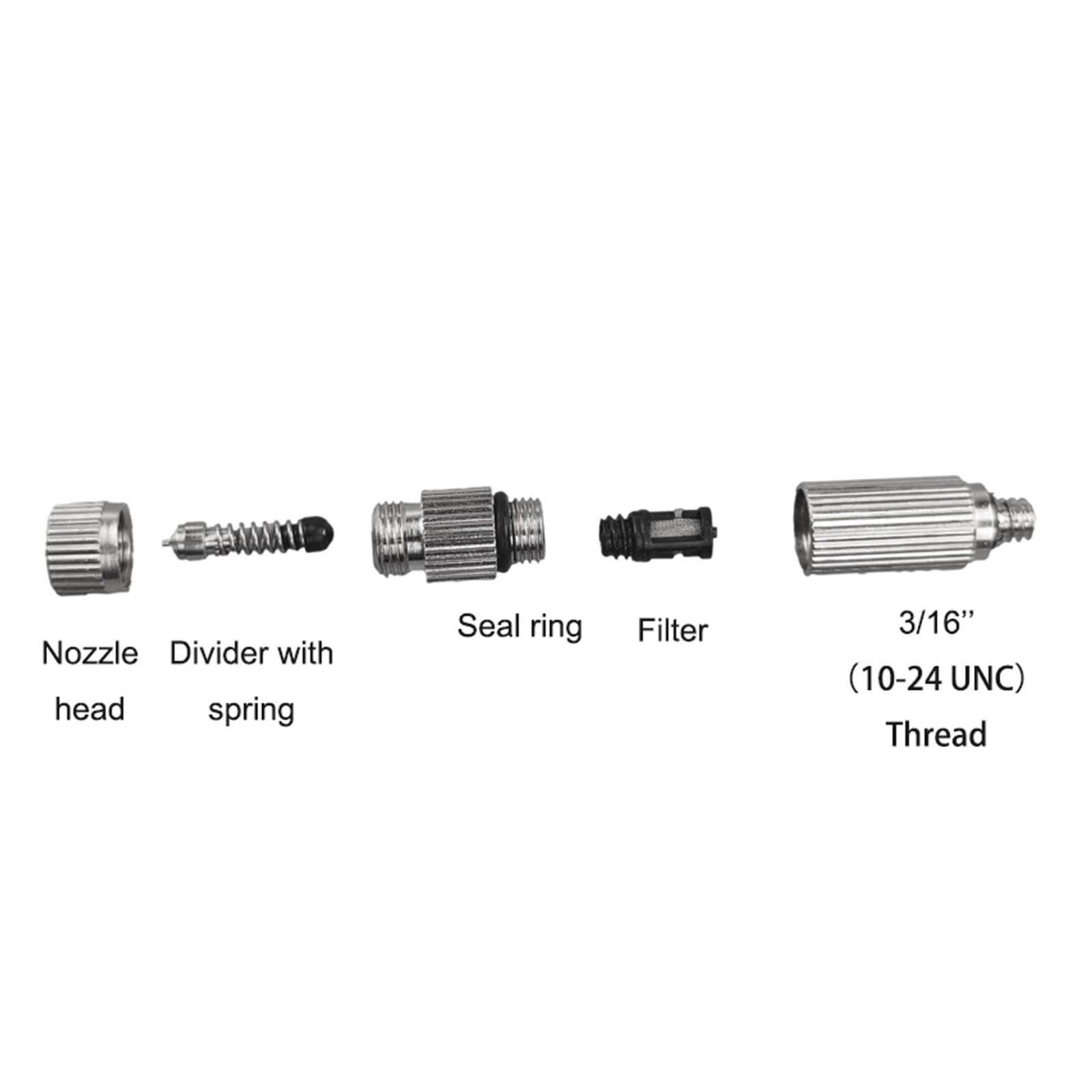 10 szt. wysokociśnieniowych dysz zraszających do ogrodu, do nawilżania, 0,1 mm-0,6 mm (0,1 mm)