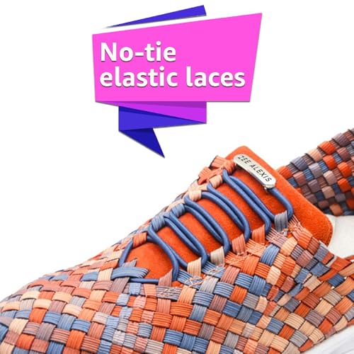 Image of Zee Alexis Women's Danielle Sneakers | Breathable Lightweight Flexible Casual Comfortable Slip-On No-Tie Elastic Laces Woven Shoes