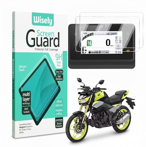 Image of Wisely Pack 2 - Screen Guard for Honda CB 125 Hornet (2025) Bike - TFT Display Digital Meter Protector - HD Clear, Full Cover - Easy Installation Kit - CB125 Speedometer Accessories