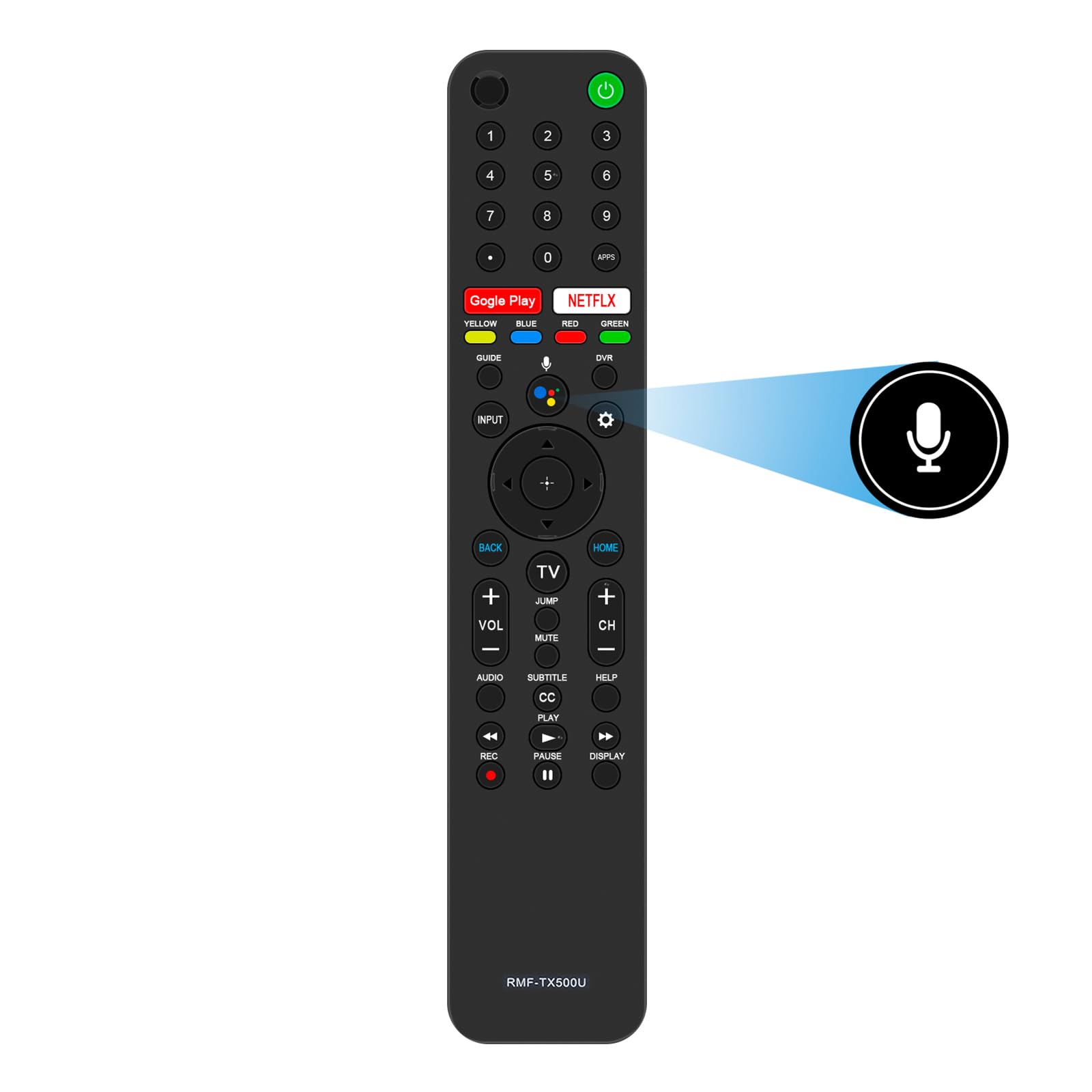 Telecomando Vocale RMF-TX500U Per Sony TV – Sostituto Originale, Compatibile Con Numerosi Modelli KD, XBR, Controllo Vocale, Pronto All’uso