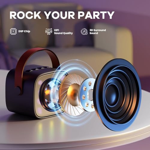 Image of SingStar Karaoke Speaker and Wireless Mic for Kids Toddlers Bluetooth Portable for Girls Boys Perfect Birthday Gifts Ages 4, 5, 6, 7, 8, 9, 10+ Years Black