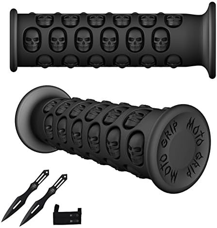 Moto Grip ATV Patented Skull Racing Grips & Throwing Knives