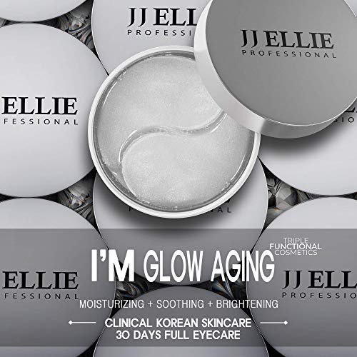 Korean Skincare | 30 Pairs Collagen Under Eye Patches | Rich Moisturizing, Diamond Hydrogel Under Eye Mask, Pads, for Puffiness Eyes, Bags, Dark Circles and Wrinkles Treatment with Hyaluronic Acid