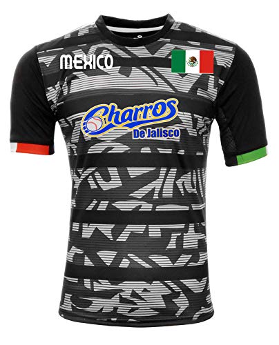 Jersey Mexico Charros de Jalisco 100% Polyester BlackGrey_Made in Mexico miniatura 1