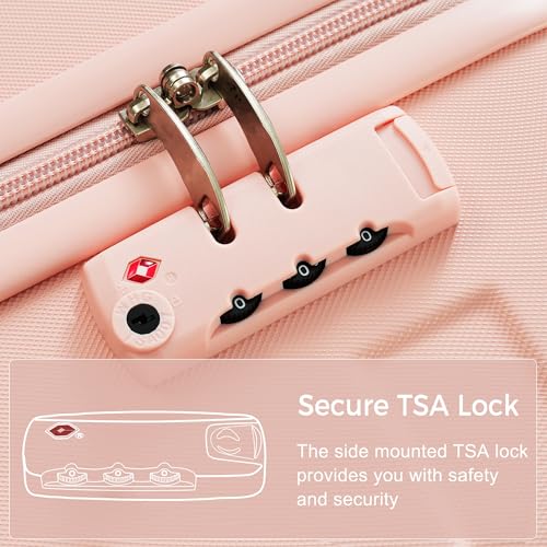 Image of 4 Pcs ABS Hardshell Luggage Set Spinner Wheel Suitcase TSA Lock Suitcase
