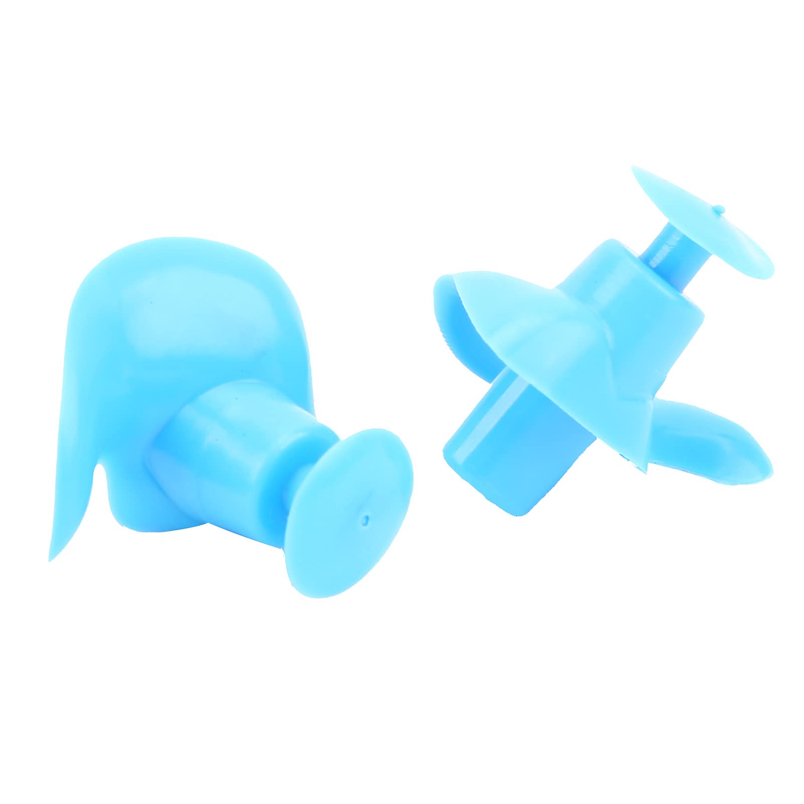 POENVFPO Swim Ear Plugs,Portable Reusable Silicone Ear Protectors with Black Box for Adults Kids (Blue)