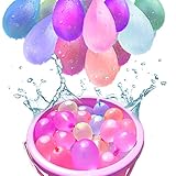 222 Stück Wasserbomben,Water balloons,Wasserbombem selbstschließend,6 Bündel mit je 37 Wasserbomben,Kein mühsames Füllen und Verknoten von Wasserballons mehr