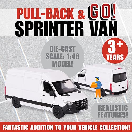 Toyland Van Sprinter 1:48 Die Cast 12cm Puertas Funcionales miniatura 2