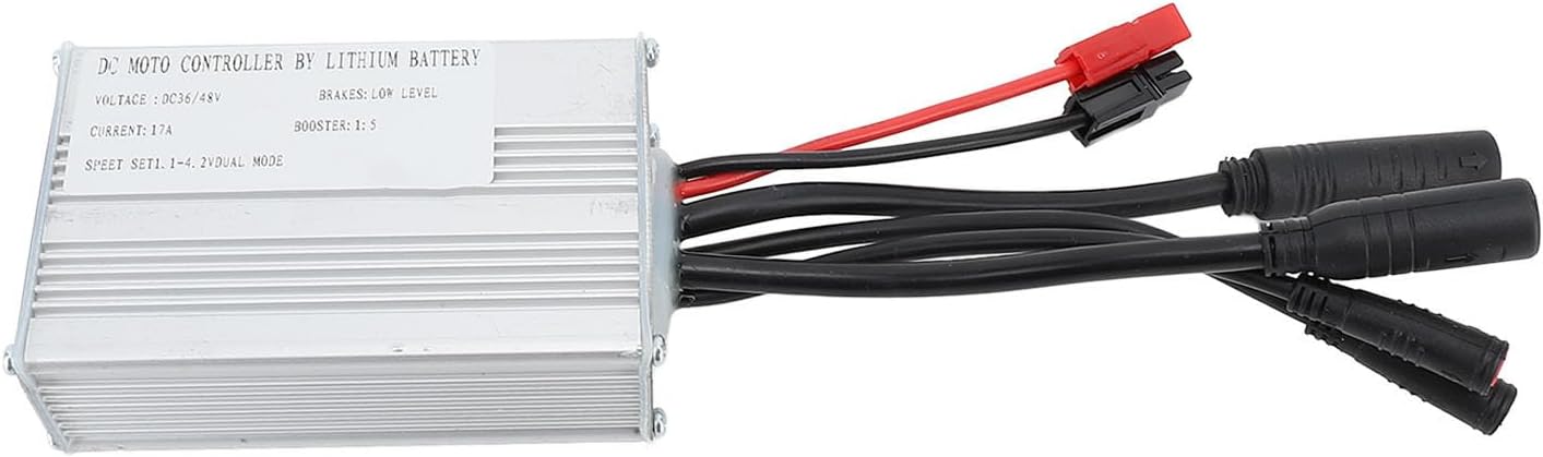 Alomejor Brushless Speed Controller, Efficient Control Electric Motor Controller Lightweight Cable 350W 17A for 36V 48V Motors Electric Scooter Riders DIY Projects