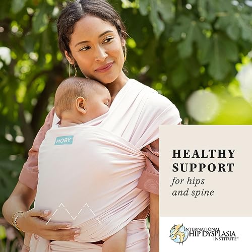 Image of Moby Baby Wrap Carrier Classic for Newborns to Toddlers (8-33lbs), Infant Sling Carrier, Lightweight & Hands Free Design, Adjustable for All Body Types (Rose Quartz)