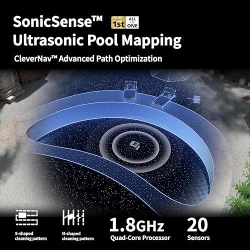 Image of (2026 Upgrade) Beatbot A100 Pro Pool Robot Vacuum, 5-in-1 Cleaning with Smart Surface Parking, Clarifies & Skims Water, Ideal for Inground Pools up to 3,299 Sq.ft - Cobalt Blue Aquasense pro