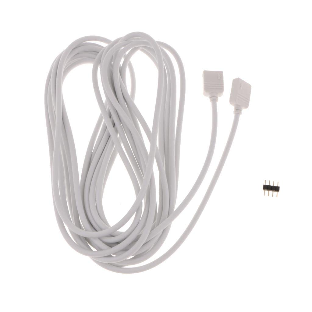 MYADDICTION 5050 3528 RGB LED Strip Light Extension Cable Connector Line 4 Pin 5m-image-43