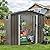 Vongrasig 6x4 FT Outdoor Storage Shed, Metal Garden Shed Clearance with Window and Lockable Door, All-Weather Sloping Roof Tool Shed for Backyard, Patio, Grey