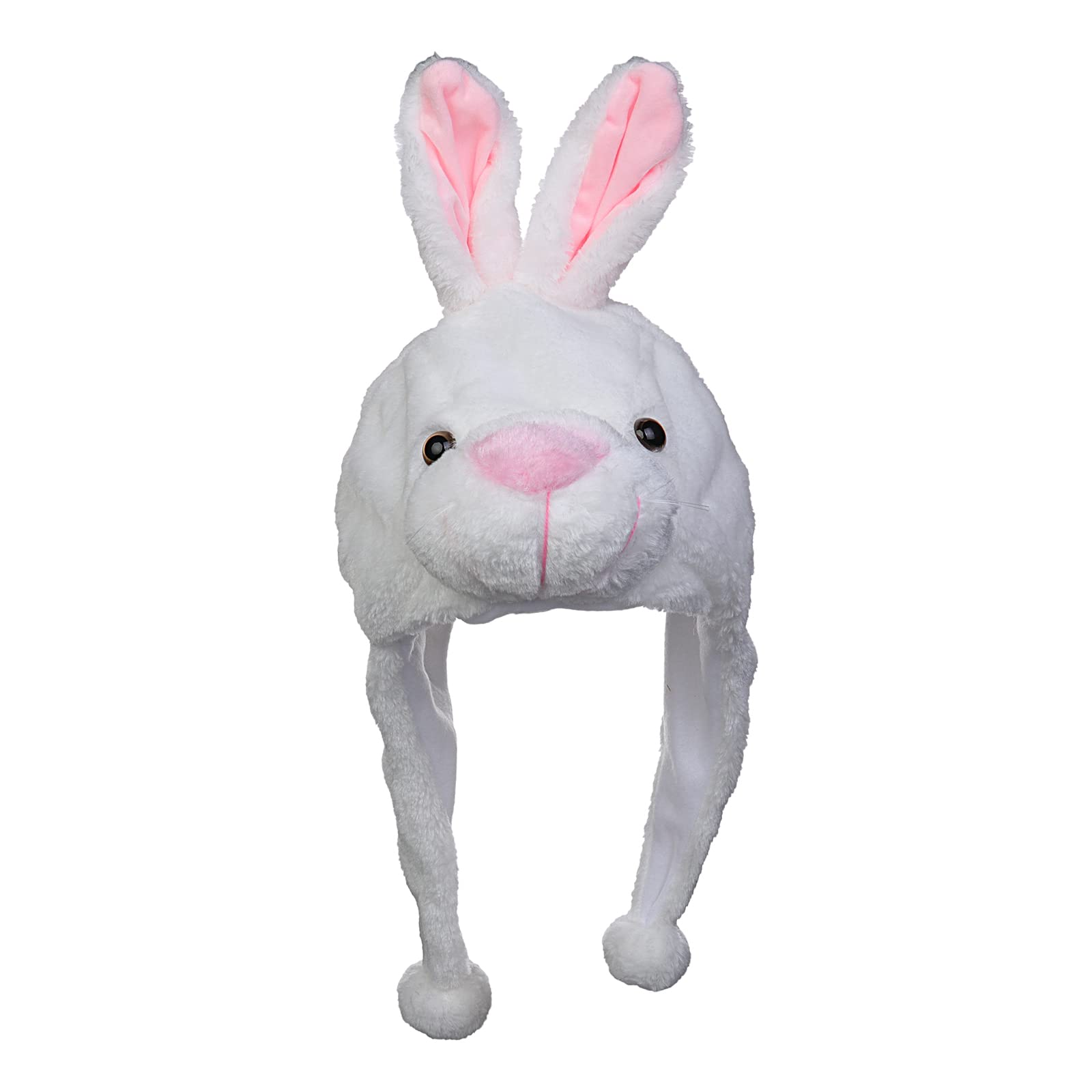 VPbao Plush Headgear Hat, 2-in-1 Hat with Ear Flaps Scarf Set, Funny Cartoon Animal Cap for Costume Party
