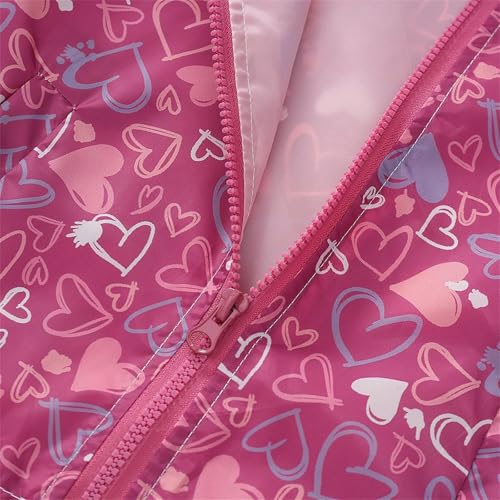 Hooded Rain Jacket for Baby Girls Boys Zipper 𝗖artoon Print Lightweight Outerwear 𝐖aterproof Coat with Pocket4