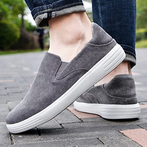 Image of konhill Mens Slip On Loafers Sneakers - Casual Knit Walking Shoes for Men, Lightweight Breathable Memory Foam Boat Shoes, Comfortable Slip-On Driving Loafers for Work Travel Beach