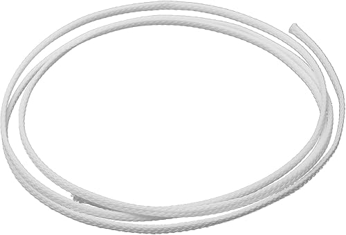 Bettomshin 1 funda de gestión de cables, 0.039 x 0.118in (largo x ancho), protector de cable blanco PET de 3.28 pies, tubo de telar de alambre,