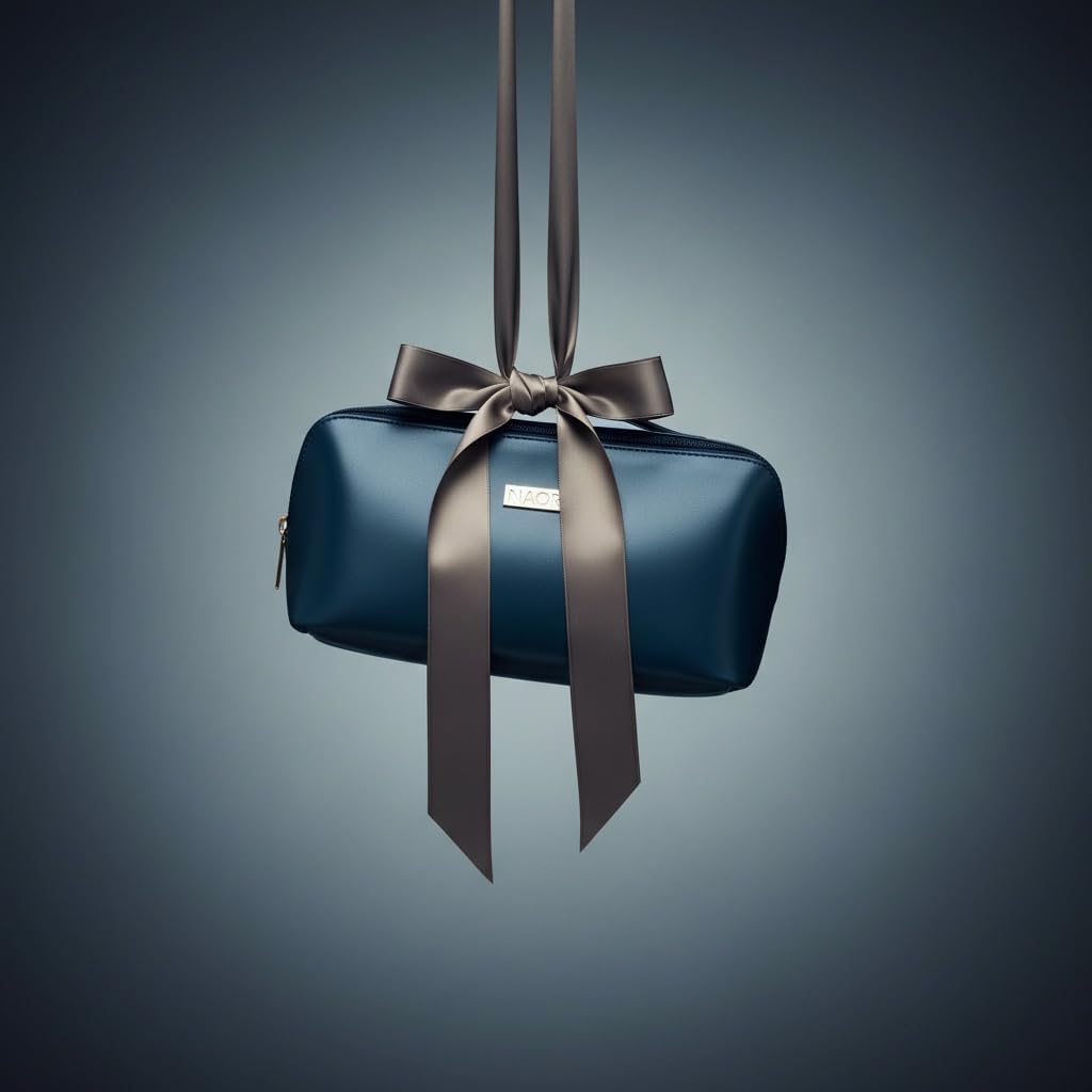 NAORI Travel Makeup Bag for Women | Large Luxury Cosmetic Organizer with Handle & Inner Pockets | Waterproof Faux Leather Toiletry Bag | Makeup Case for Home, Travel & Gifting (Dark Teal) - Image 9