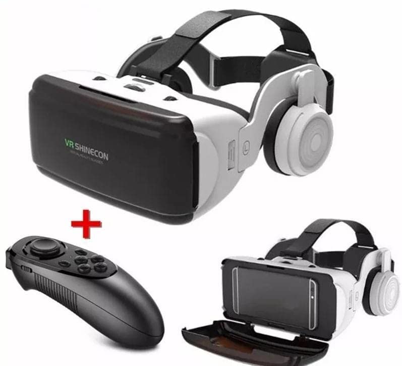 Originale VR Realtà Virtuale Occhiali 3D Box Stereo VR Google Cartone Auricolare Casco per iOS Android SmartphoneWireless Rocker