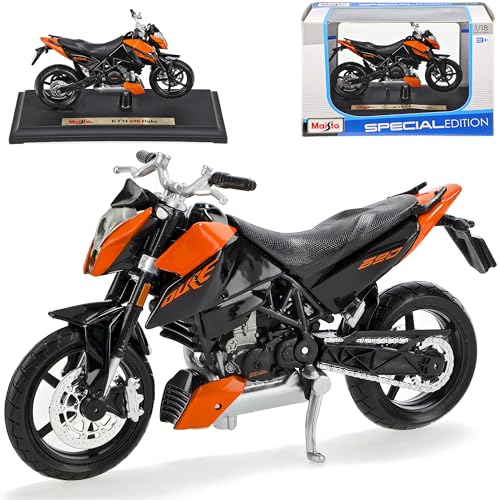 Generisch K*T*M 690 3 III Duke Orange Schwarz Mit Sockel 1/18 Modellmotorrad Modell Motorrad
