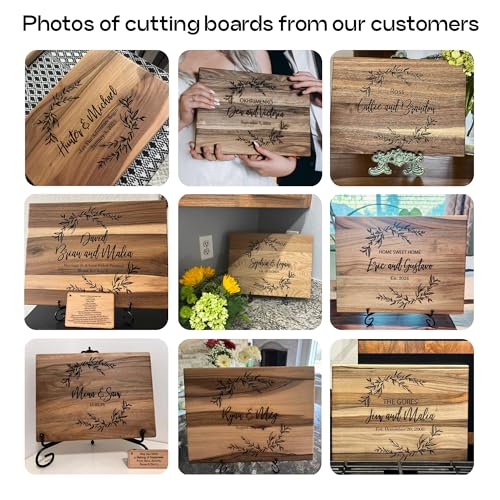 Tabla de cortar rectangular de madera nogal personalizada miniatura 5