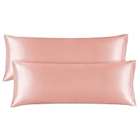 Vista 51 de BEDELITE Funda de almohada de satén para cabello y piel, súper suave similar a las fundas de almohada de seda, paquete de 4 con cierre de sobre