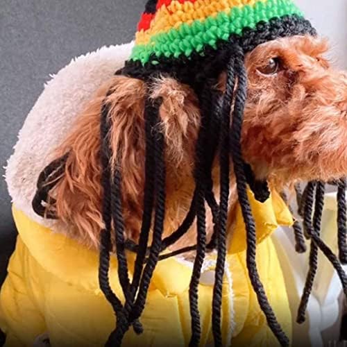 Gorro de Lana para Perro con Rastas, Gorro de Invierno para Mascotas miniatura 6