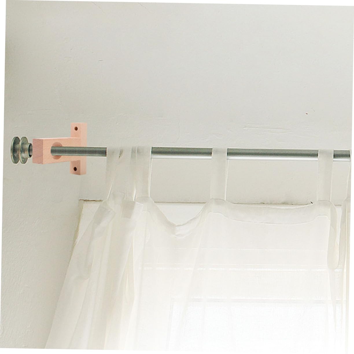 Supporto Resistente per Materiale Bastone 4 Pezzi e in Tende Moderno Sintetico Beige, Design Semplice, Antiscivolo, per Ufficio e Soggiorno