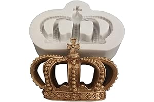 Exquisite Large Crown Fondant Mold: Embellish Your Creations with Royalty