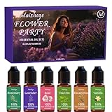 Maizhege Ätherische Öle Set, Aromatherapie für Diffusor,Aromatherapie Duftöl GeschenkSet, Duftöle für Diffuser Duftlampen Luftbefeuchter, 6 x 10 ml
