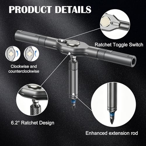 Image of 24 in 1 Magnetic Screwdriver Set, Ratchet Screwdriver Set Magnetic, DIY Ratchet Handle Detachable Versatile Toolkit for PC, Furniture, Bicycle