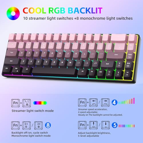 Teclado Mecánico Gamer 68 Keys Conectividad Tipo-C miniatura 2