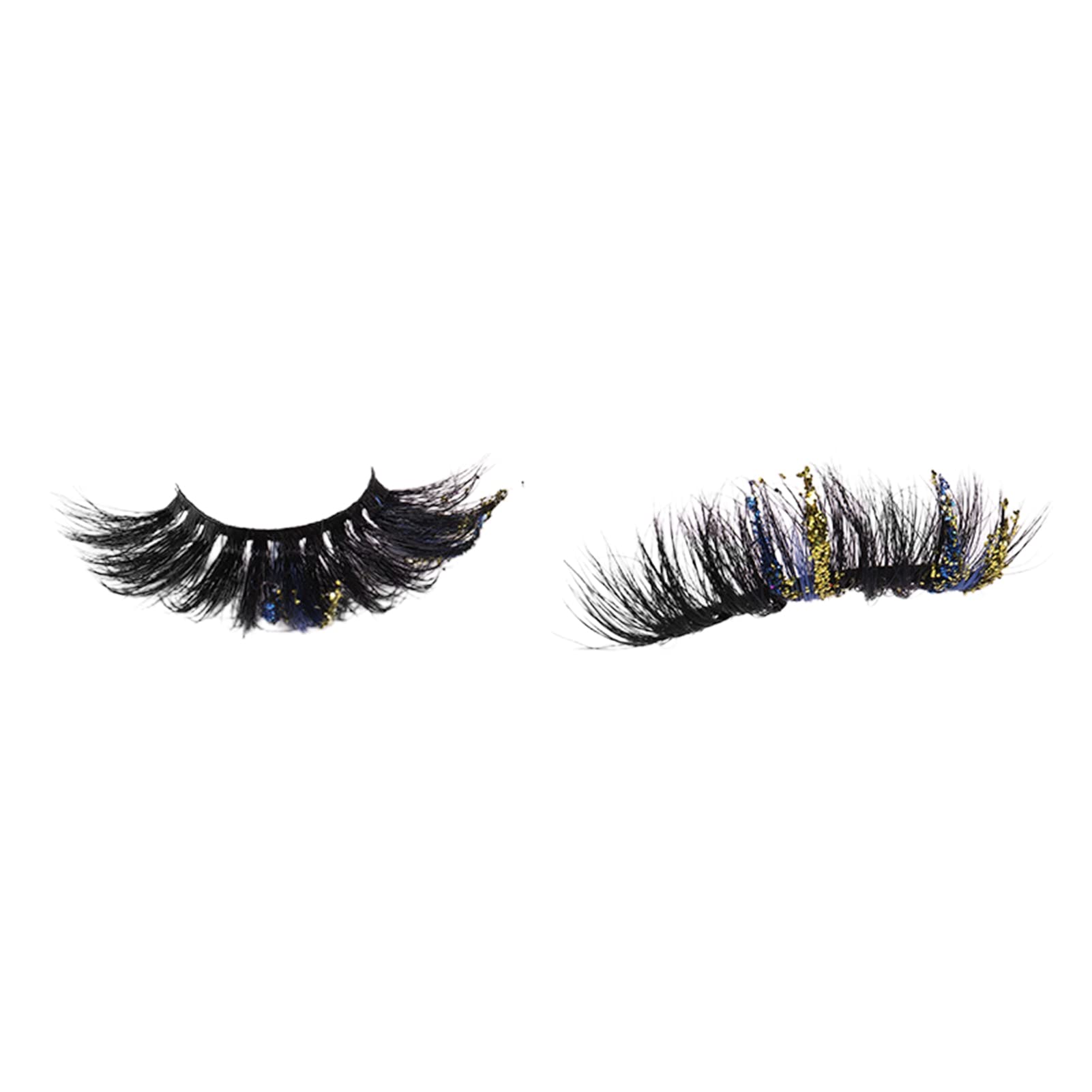 cdar Colored Lashes Color False Eyelashes Extensions 5D Festival Decoration Fake Eyelashes Golden
