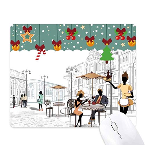 Tapis de souris de jeu Vacation Street France Landmark tapis de Noël tapis