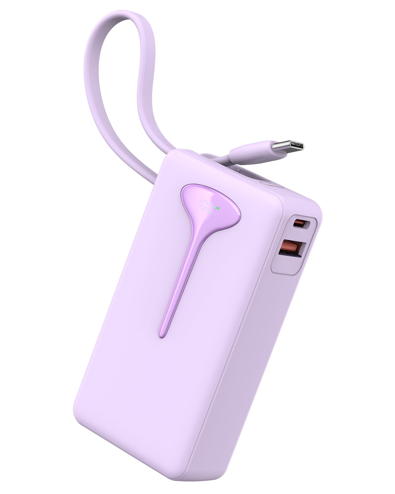 Hosgubo Portable Charger 10000mAh, Power Bank Fast Charging with Built in Cable Battery Pack