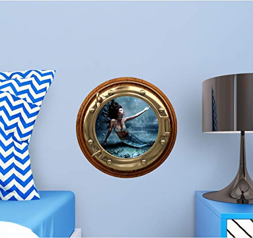 Vinilo decorativo ventana port-hole de sirena 12 pulg. miniatura 3