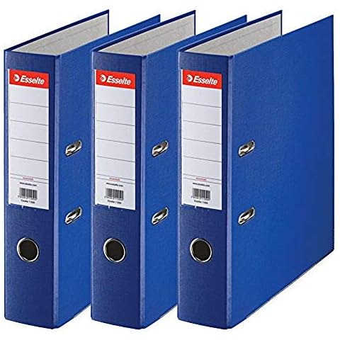Archivador Esselte 624291 con capacidad de 550 hojas, 3 unidades, azul Cover