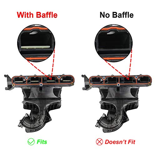 Intake Manifold W/Runner Control Valve & Air Pressure Sensor Compatible With 09-17 Dodge Journey Avenger/Jeep Compass Patriot/Chrysler Sebring 1.8L 2.0L 2.4L Part# 4884495Ak 4884495Ah 911-902 #TOP3