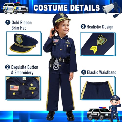 Disfraz de Policía para Niños Talla S 3-5 años miniatura 3
