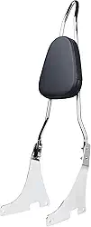 Assento traseiro cromado para motocicleta, encosto cromado, Sissy bar, descanso traseiro compatível com Harley-Davidson Sportster Bobber Like XL1200 XL883 XL 1200 883 Setenty Two Custom Iron Low